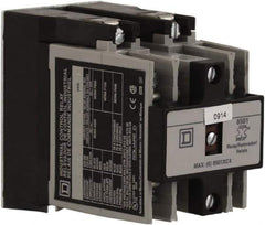 Square D - Electromechanical Screw Clamp General Purpose Relay - 20 Amp at 600 VAC, 4NO, 110 VAC at 50 Hz & 120 VAC at 60 Hz - USA Tool & Supply