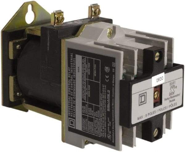 Square D - 2NO, 600 VAC Control Relay - Panel Mount - USA Tool & Supply