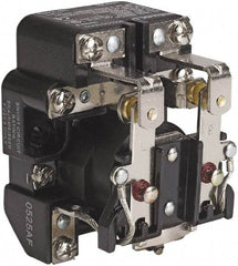 Square D - 1-1/2 hp, 10 VA Power Rating, Electromechanical Screw Clamp General Purpose Relay - 40 at 277 VAC & 5 at 600 V, DPDT, 277 VAC at 60 Hz, 63.6mm Wide x 58.8mm High x 79.4mm Deep - USA Tool & Supply