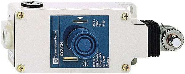 Telemecanique Sensors - 10 Amp, 2NC Configuration, Dual Operation, Rope Operated Limit Switch - Pushbutton Reset, Rope Pull, No Pilot Light, 240 VAC - USA Tool & Supply