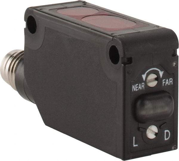 Telemecanique Sensors - M8 Connector, 1m Nominal Distance, Shock and Vibration Resistant, Diffused Photoelectric Sensor - 12 to 24 VDC, PBT, 11mm Long x 11mm Wide x 33mm High - USA Tool & Supply
