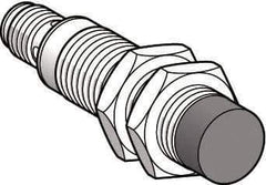 Telemecanique Sensors - PNP, 7mm Detection, Cylinder, Inductive Proximity Sensor - 3 Wires, IP67, IP69, 12 to 48 VDC, M12x1 Thread, 66mm Long - USA Tool & Supply