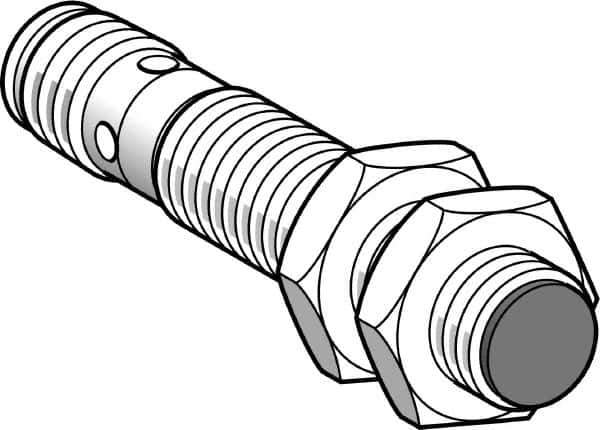 Telemecanique Sensors - PNP, 2mm Detection, Cylinder, Inductive Proximity Sensor - 3 Wires, IP67, IP69, 12 to 48 VDC, M12x1 Thread, 62mm Long - USA Tool & Supply