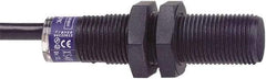 Telemecanique Sensors - NPN, PNP, NC, 4mm Detection, Cylinder, Inductive Proximity Sensor - 3 Wires, IP67, 24 to 48 VDC, M12x1 Thread, 50mm Long - USA Tool & Supply