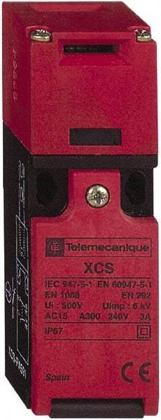 Telemecanique Sensors - 2NC Configuration, Multiple Amp Level, Plastic Key Safety Limit Switch - 30mm Wide x 30mm Deep x 107mm High, IP67 Ingress Rating - USA Tool & Supply