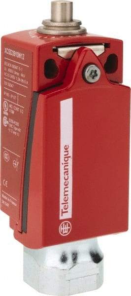 Telemecanique Sensors - NO/2NC Configuration, Multiple Amp Level, Metal Plunger Safety Limit Switch - 34mm Wide x 35mm Deep x 89mm High, IP66, IP67 Ingress Rating - USA Tool & Supply