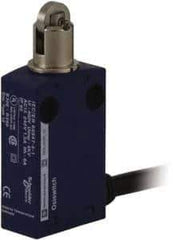 Telemecanique Sensors - DP, NC/NO, 240 VAC, Fixed Cable Terminal, Roller Plunger Actuator, General Purpose Limit Switch - IP65 IPR Rating - USA Tool & Supply