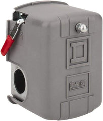 Square D - 1 and 3R NEMA Rated, 70 to 150 psi, Electromechanical Pressure and Level Switch - Fixed Pressure, 575 VAC, L1-T1, L2-T2 Terminal, For Use with Square D Pumptrol - USA Tool & Supply