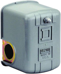 Square D - 1 and 3R NEMA Rated, 50 to 70 psi, Electromechanical Pressure and Level Switch - Adjustable Pressure, 575 VAC, L1-T1, L2-T2 Terminal, For Use with Square D Pumptrol - USA Tool & Supply