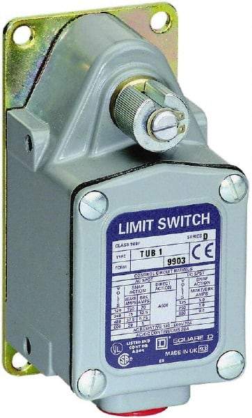 Square D - SPDT, 600 VAC, Screw Terminal, Rotary Head Actuator, General Purpose Limit Switch - 1, 2, 4, 12, 13 NEMA Rating, IP67 IPR Rating - USA Tool & Supply