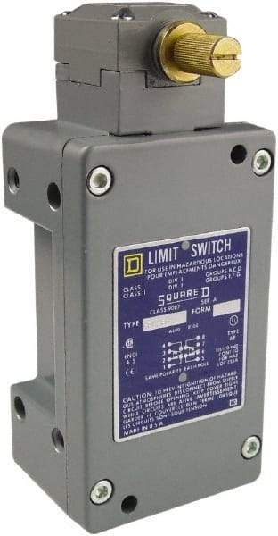 Square D - DPDT, 2NC/2NO, 600 Volt Screw Terminal, Rotary Head Actuator, General Purpose Limit Switch - 1, 2, 4, 6, 12, 13, 6P NEMA Rating, IP67 IPR Rating - USA Tool & Supply