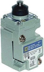 Square D - SPDT, NC/NO, 600 Volt Screw Terminal, Plunger Actuator, General Purpose Limit Switch - 1, 2, 4, 6, 12, 13, 6P NEMA Rating, IP67 IPR Rating - USA Tool & Supply