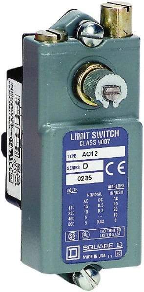 Square D - SPDT, NC/NO, 600 VAC, Screw Terminal, Rotary Head Actuator, General Purpose Limit Switch - 1 NEMA Rating, IP20 IPR Rating - USA Tool & Supply