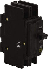 Square D - 60 Amp, 120/240 VAC, 2 Pole, DIN Rail Mounted, Flush Mount, Surface Mount Miniature Circuit Breaker - Thermal Magnetic Trip, 10 kA at 120/240 VAC Breaking Capacity, 14-2 (Aluminum), 14-2 (Copper) AWG, 74mm Deep x 103mm High x 19mm Wide - USA Tool & Supply