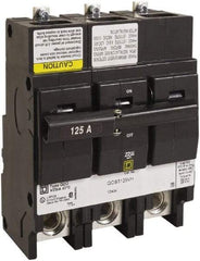 Square D - 125 Amp, 240 VAC, 3 Pole, Bolt On Miniature Circuit Breaker - 4 AWG - USA Tool & Supply