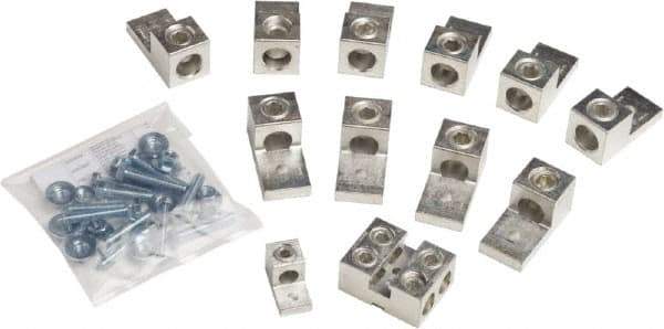 Square D - 2, 6 AWG, Mechanical Transformer Lug Kit - For Use with Single Phase Primary and Secondary Transformers, Three Phase Delta with Center Tap, Three Phase Wye Secondary Transformers - USA Tool & Supply