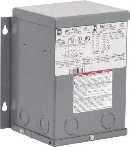 Square D - 1 Phase, 1 kVA, General Purpose Transformer - 3R NEMA Rating - USA Tool & Supply