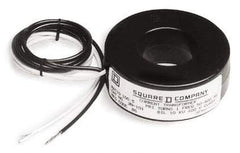 Square D - 50 Amp AC Input, 5 Amp AC Output, Panel Meter Current Transformer - Flying Lead Terminal, For Use with AC Ammeter - USA Tool & Supply