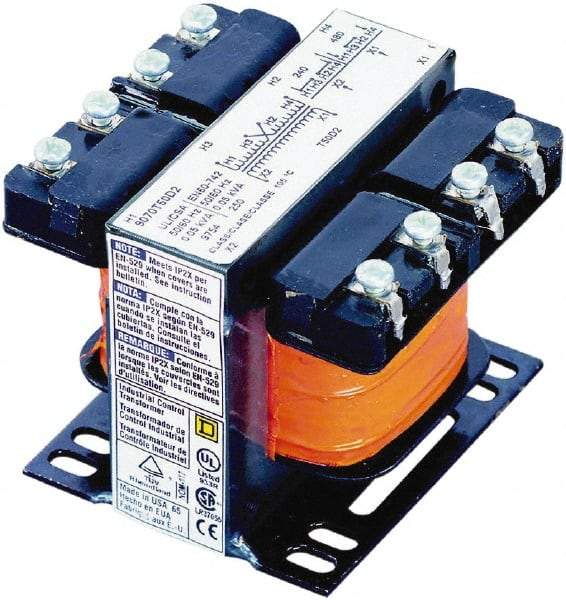 Square D - 1 Phase, 50 VA, Control Transformer - 131°F Temp Rise - USA Tool & Supply