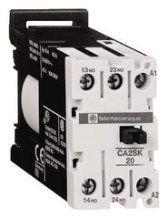 Schneider Electric - NC/NO, 110 VAC at 50/60 Hz Control Relay - DIN Rail Mount - USA Tool & Supply