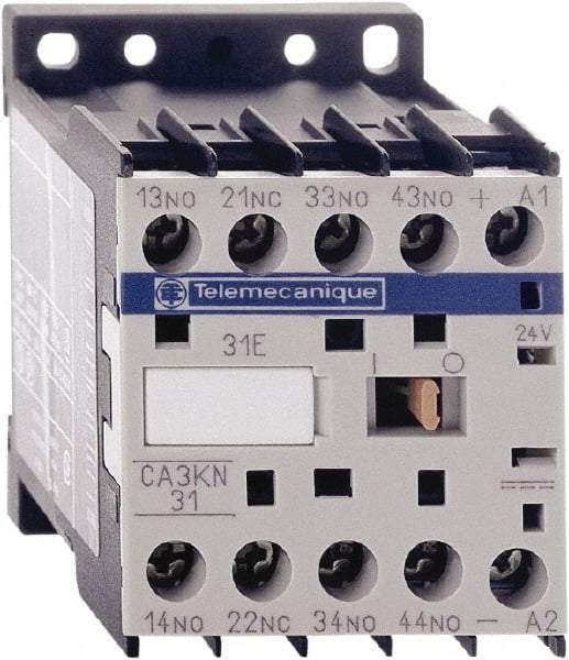 Schneider Electric - 2NC/2NO, 24 VDC Control Relay - 17 V - USA Tool & Supply