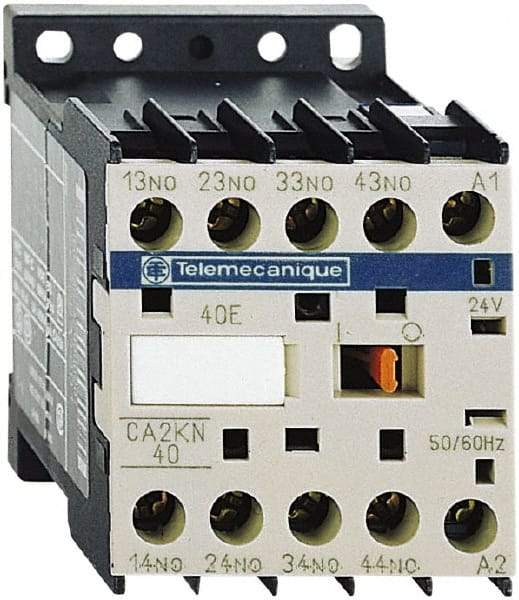 Schneider Electric - 4NO, 480 VAC at 50/60 Hz Control Relay - 17 V - USA Tool & Supply