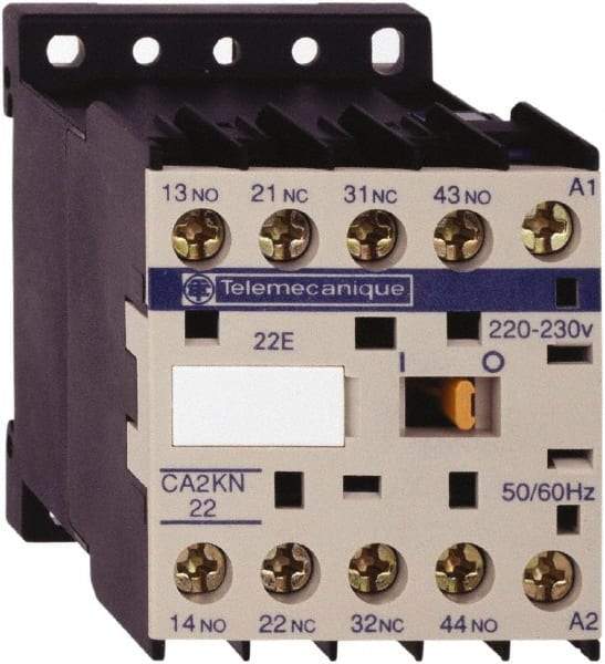 Schneider Electric - 2NC/2NO, 480 VAC at 50/60 Hz Control Relay - 17 V - USA Tool & Supply
