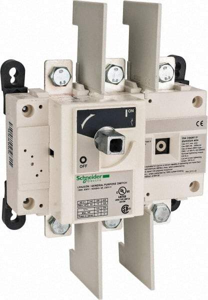 Schneider Electric - 600VAC at 50/60 Hz, 3 Pole, Nonfused Cam & Disconnect Switch - 7.09 Inch Wide x x 6.3 Inch High x x 3.74 Inch Deep - USA Tool & Supply