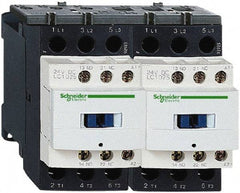 Schneider Electric - 3 Pole, 24 Coil VAC at 50/60 Hz, 9 Amp at 440 VAC, Reversible IEC Contactor - 1 Phase hp: 0.5 at 115 VAC, 1 at 230/240 VAC, 3 Phase hp: 2 at 200/208 VAC, 2 at 230/240 VAC, 5 at 460/480 VAC, 7.5 at 575/600 VAC - USA Tool & Supply