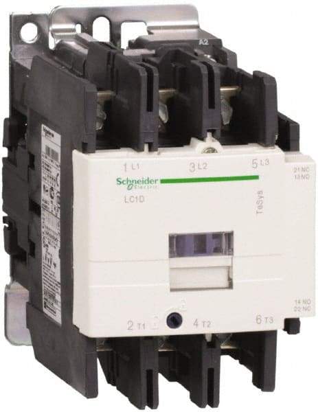 Schneider Electric - 3 Pole, 220 Coil VAC at 50/60 Hz, 95 Amp at 440 VAC, Nonreversible IEC Contactor - Bureau Veritas, CCC, CSA C22.2 No. 14, DNV, EN/IEC 60947-4-1, EN/IEC 60947-5-1, GL, GOST, LROS, RINA, UL 508 - USA Tool & Supply