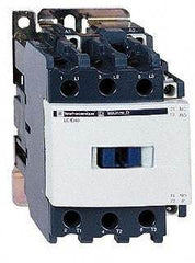 Schneider Electric - 3 Pole, 480 Coil VAC at 60 Hz, 40 Amp at 440 VAC and 60 Amp at 440 VAC, Nonreversible IEC Contactor - 1 Phase hp: 3 at 115 VAC, 5 at 230/240 VAC, 3 Phase hp: 10 at 200/208 VAC, 10 at 230/240 VAC, 30 at 460/480 VAC, 30 at 575/600 VAC - USA Tool & Supply