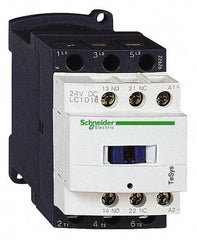 Schneider Electric - 3 Pole, 48 Coil VAC at 50/60 Hz, 18 Amp at 440 VAC and 32 Amp at 440 VAC, Nonreversible IEC Contactor - 1 Phase hp: 1 at 115 VAC, 3 at 230/240 VAC, 3 Phase hp: 10 at 460/480 VAC, 15 at 575/600 VAC, 5 at 200/208 VAC, 5 at 230/240 VAC - USA Tool & Supply