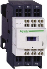 Schneider Electric - 3 Pole, 120 Coil VAC at 50/60 Hz, 18 Amp at 440 VAC and 25 Amp at 440 VAC, Nonreversible IEC Contactor - 1 Phase hp: 1 at 115 VAC, 3 at 230/240 VAC, 3 Phase hp: 10 at 460/480 VAC, 15 at 575/600 VAC, 5 at 200/208 VAC, 5 at 230/240 VAC - USA Tool & Supply