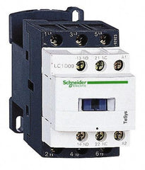 Schneider Electric - 3 Pole, 220 Coil VAC at 50/60 Hz, 25 Amp at 440 VAC and 9 Amp at 440 VAC, Nonreversible IEC Contactor - 1 Phase hp: 0.5 at 115 VAC, 1 at 230/240 VAC, 3 Phase hp: 2 at 200/208 VAC, 2 at 230/240 VAC, 5 at 460/480 VAC, 7.5 at 575/600 VAC - USA Tool & Supply