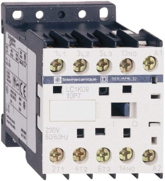 Schneider Electric - 3 Pole, 24 Coil VAC at 50/60 Hz, 12 Amp at 440 VAC, 16 Amp at 690 VAC and 20 Amp at 440 VAC, Nonreversible IEC Contactor - BS 5424, CSA, IEC 60947, NF C 63-110, RoHS Compliant, UL Listed, VDE 0660 - USA Tool & Supply