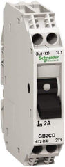 Schneider Electric - 5 Amp, 1 Pole, Backplate, Clip, DIN Rail Mount Circuit Protector - Thermal Magnetic Trip, Multiple Breaking Capacity Ratings, 67mm Deep x 74mm High x 15mm Wide - USA Tool & Supply