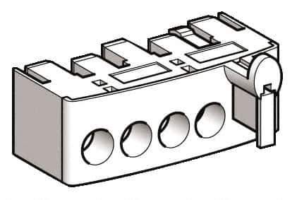 Schneider Electric - Starter Control Terminal Block - For Use with LU2BA0, LU2BB0, LU2MB0, LU6MB0, TeSys U - USA Tool & Supply