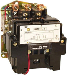 Square D - 3 Pole, 380 Coil VAC at 50 Hz, 90 Amp NEMA Contactor - Open Enclosure, 50 Hz at 380 VAC - USA Tool & Supply