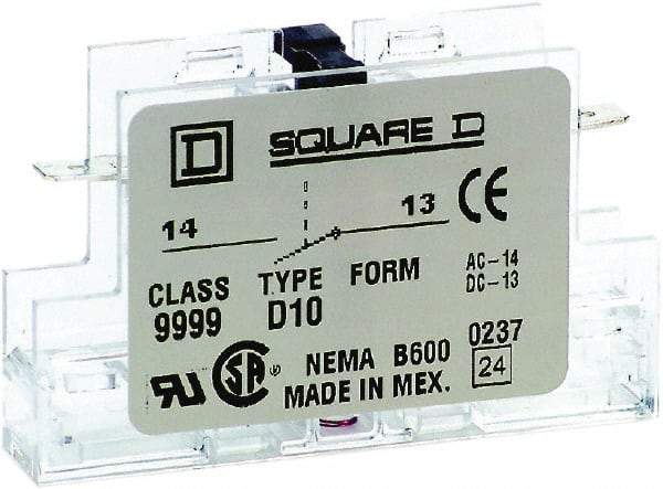Square D - 5 Amp, Contactor Auxiliary Contact Kit - USA Tool & Supply