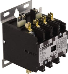 Square D - 4 Pole, 30 Amp Inductive Load, 24 Coil VAC at 50/60 Hz, Definite Purpose Contactor - Phase 1 and Phase 3 Hp:  10 at 230 VAC, 15 at 460 VAC, 2 at 115 VAC, 20 at 575 VAC, 5 at 230 VAC, 40 Amp Resistive Rating, CE, CSA, UL Listed - USA Tool & Supply