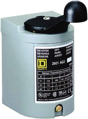 Square D - 250 VDC, 600 VAC Input Volt, Reversing, Drum Switch - CSA, RoHS Compliant, UL Listed - USA Tool & Supply