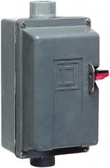 Square D - 2 Poles, 36 Amp, M-1P NEMA, Enclosed Pushbutton Manual Motor Starter - 3 hp at 115 VAC & 5 hp at 230 VAC, CSA, NEMA 4/4X & UL Listed - USA Tool & Supply