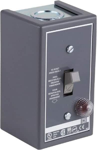 Square D - 1 Pole, 16 Amp, Open Toggle Manual Motor Starter - 1 hp at 115 VAC, 1 hp at 230 VAC, 1 hp at 277 VAC, CE, CSA & UL Listed - USA Tool & Supply