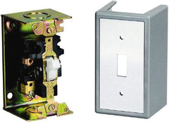 Square D - 2 Poles, 16 Amp, NEMA, Enclosed Toggle Manual Motor Starter - 1 hp at 115 VAC, 1 hp at 230 VAC, 1 hp at 277 VAC, 3/4 hp at 115 VDC & 3/4 hp at 230 VDC, CE, CSA, NEMA 1 & UL Listed - USA Tool & Supply