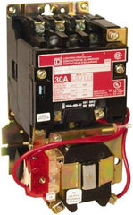 Square D - No Enclosure, 3 Pole, Mechanically Held Lighting Contactor - 60 A (Tungsten), 110 VAC at 50 Hz, 120 VAC at 60 Hz - USA Tool & Supply