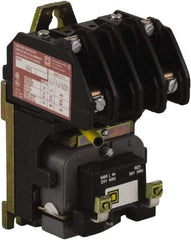 Square D - No Enclosure, 2 Pole, Electrically Held Lighting Contactor - 20 A (Tungsten), 30 A (Fluorescent), 277 VAC at 60 Hz, 2NO Contact Configuration - USA Tool & Supply