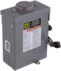 Square D - 30 Amp, 120/240 V, 2 Pole Fused Safety Switch - NEMA 3R, 2 hp at 120 VAC, 3 hp at 240 VAC (Single Phase), DPST Contact Form - USA Tool & Supply