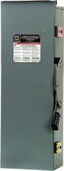 Square D - 100 Amp, 240 VAC, 250 VDC, 2 Pole Nonfused Safety Switch - NEMA 3R, 15 hp at 240 VAC, 20 hp at 250 VDC (Single Phase), DPDT Contact Form - USA Tool & Supply