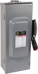 Square D - 100 Amp, 240 VAC, 250 VDC, 3 Pole Fused Safety Switch - NEMA 3R, 15 hp at 240 VAC, 20 hp at 250 VDC (Single Phase), 30 hp at 240 Vac, 20 hp at 250 VDC (Triple Phase), 3PST Contact Form - USA Tool & Supply
