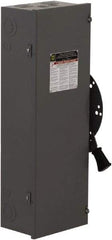 Square D - 100 Amp, 240 VAC, 250 VDC, 3 Pole Nonfused Safety Switch - NEMA 1, 15 hp at 240 VAC, 20 hp at 250 VDC (Single Phase), 30 hp at 240 VAC, 20 hp at 250 VDC (Triple Phase), 3PDT Contact Form - USA Tool & Supply